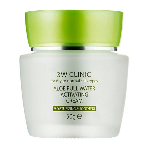3W Clinic Увлажняющий крем для лица c экстрактом алоэ