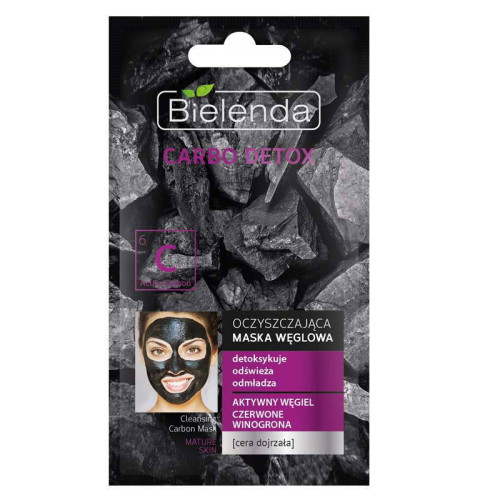 Bielenda Очищающая угольная маска для зрелой кожи лица Carbo Detox