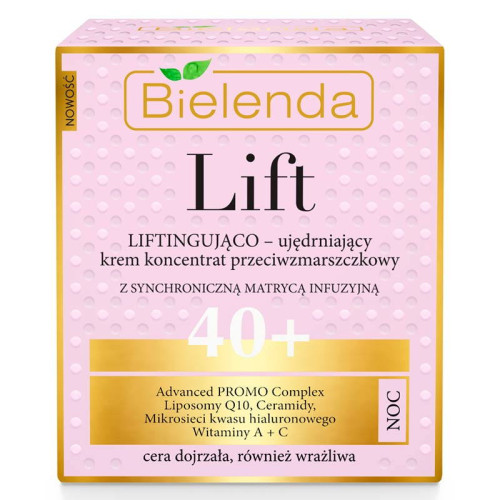 Bielenda Укрепляющий ночной крем-лифтинг для лица против морщин 40+ Lift