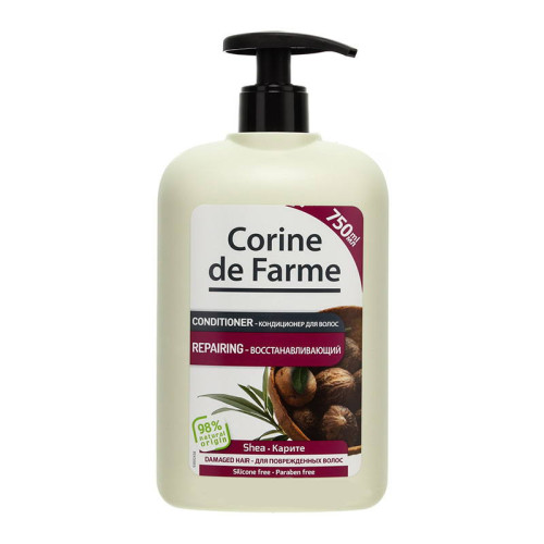 Corine de Farme Бальзам-ополаскиватель для сухих и поврежденных волос с маслом карите Family
