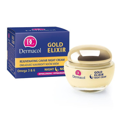Распродажа Dermacol Ночной омолаживающий крем с экстрактом икры Rejuvenating Caviar Night Cream Gold Elixir