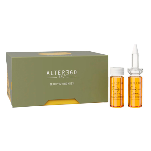 Alter Ego Интенсивный кондиционирующий лосьон в ампулах для блеска волос Cureego Silk Oil