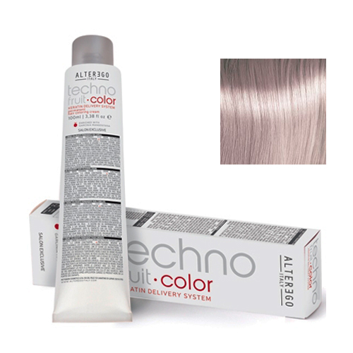 Alter Ego Перманентная крем-краска для волос TechnoFruit Color Permanent Hair Coloring Cream 10/2 платиновий блондин ірисовий