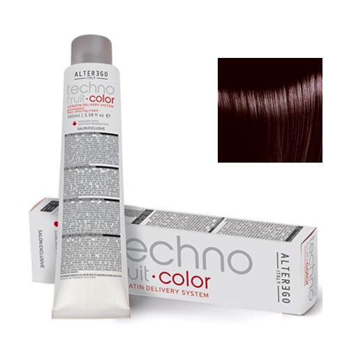 Alter Ego Перманентная крем-краска для волос TechnoFruit Color Permanent Hair Coloring Cream 6/72 темний русявий коричневий ірисовий
