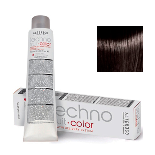 Alter Ego Перманентная крем-краска для волос TechnoFruit Color Permanent Hair Coloring Cream 3/0 темний каштановий натуральний