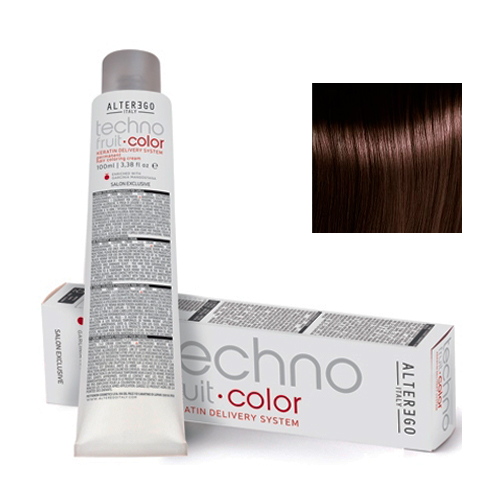 Alter Ego Перманентная крем-краска для волос TechnoFruit Color Permanent Hair Coloring Cream 5/32 світлий каштановий золотистий ірисовий