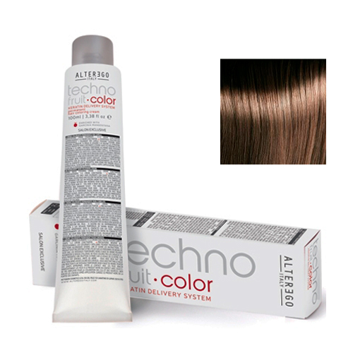 Alter Ego Перманентная крем-краска для волос TechnoFruit Color Permanent Hair Coloring Cream 7/32 блондин золотистий ірисовий