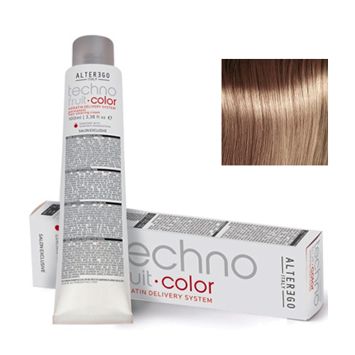 Alter Ego Перманентная крем-краска для волос TechnoFruit Color Permanent Hair Coloring Cream 8/32 світлий блондин золотистий ірисовий
