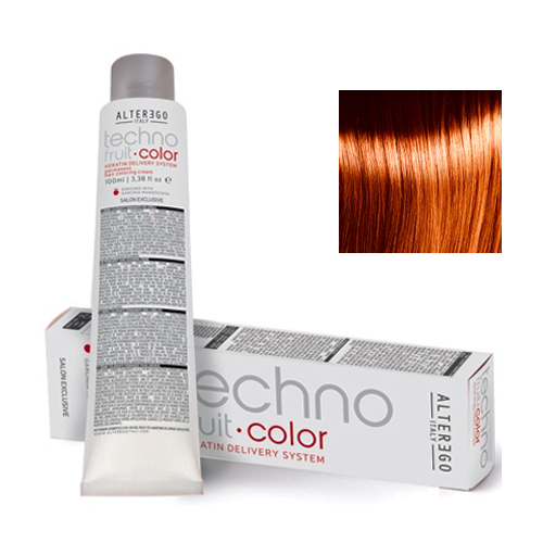 Alter Ego Перманентная крем-краска для волос TechnoFruit Color Permanent Hair Coloring Cream 8/43 світлий блондин мідний золотистий
