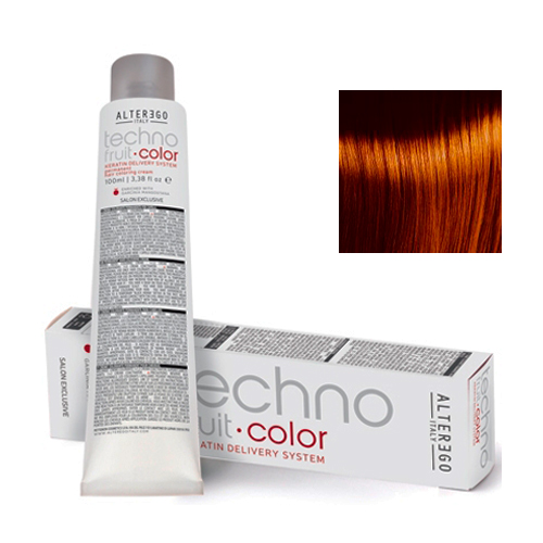 Alter Ego Перманентная крем-краска для волос TechnoFruit Color Permanent Hair Coloring Cream 7/4 блондин мідний