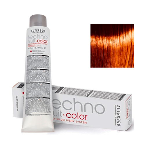 Alter Ego Перманентная крем-краска для волос TechnoFruit Color Permanent Hair Coloring Cream 8/4 світлий блондин мідний