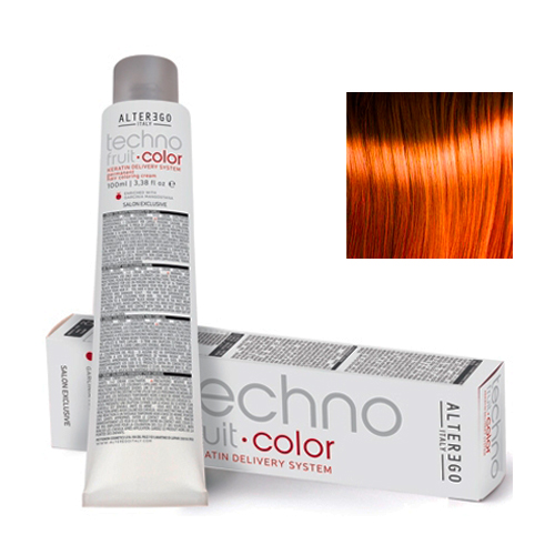 Alter Ego Перманентная крем-краска для волос TechnoFruit Color Permanent Hair Coloring Cream 8/44 світлий блондин насичений мідний