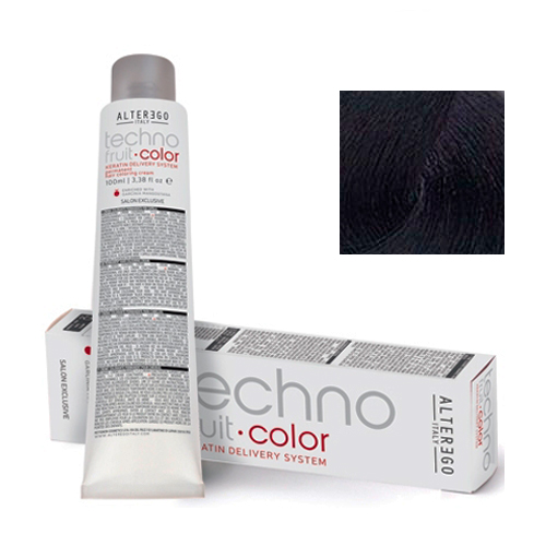 Alter Ego Перманентная крем-краска для волос TechnoFruit Color Permanent Hair Coloring Cream 2/20 коричневий насичений ірисовий