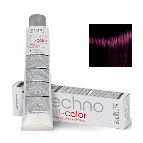 Alter Ego Перманентная крем-краска для волос TechnoFruit Color Permanent Hair Coloring Cream 5/22 світлий каштановий інтенсивний ірисовий