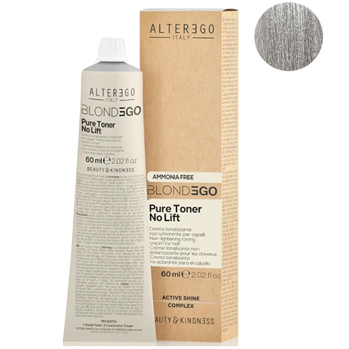 Alter Ego Безаммиачная тонирующая крем-краска для волос BlondEgo No Lift Pure Toner 1 попелястий