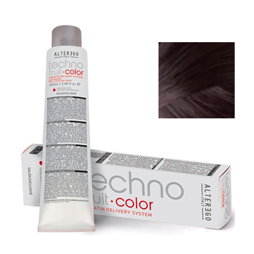 Alter Ego Перманентная крем-краска для волос TechnoFruit Color Permanent Hair Coloring Cream 5/01 світлий каштановий натуральний попелястий
