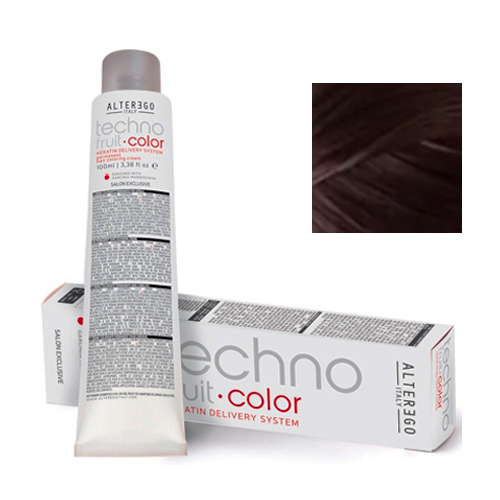 Alter Ego Перманентная крем-краска для волос TechnoFruit Color Permanent Hair Coloring Cream 7/01 русявий натуральний попелястий