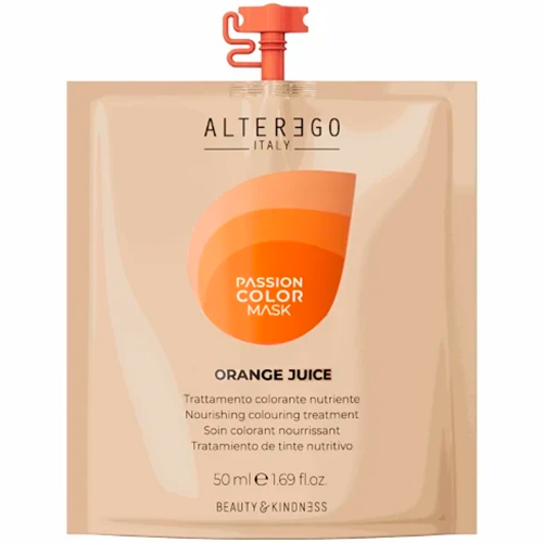 Alter Ego Тонирующая питательная маска для волос Passion Color Mask апельсиновий сік 50 мл