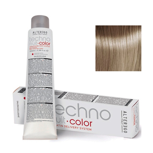 Alter Ego Перманентная крем-краска для волос TechnoFruit Color Permanent Hair Coloring Cream 9/1 дуже світлий блондин попелястий