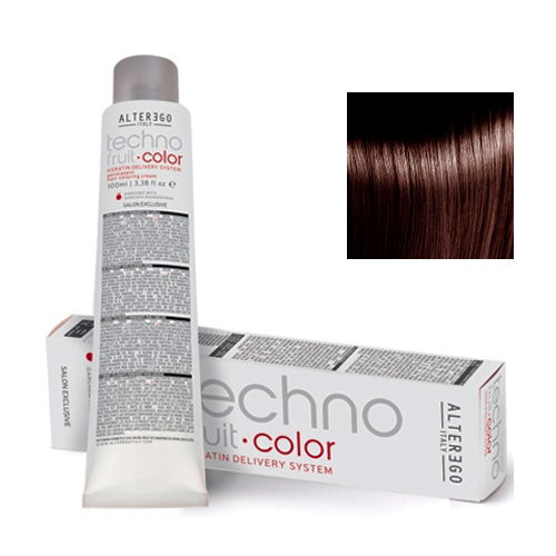 Alter Ego Перманентная крем-краска для волос TechnoFruit Color Permanent Hair Coloring Cream 6/7 темний русявий коричневий
