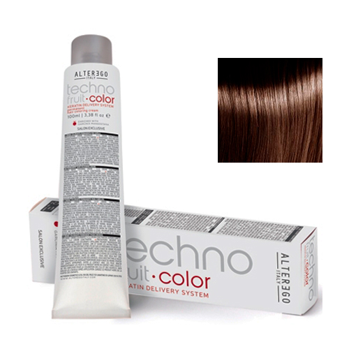 Alter Ego Перманентная крем-краска для волос TechnoFruit Color Permanent Hair Coloring Cream 7/7 русявий коричневий