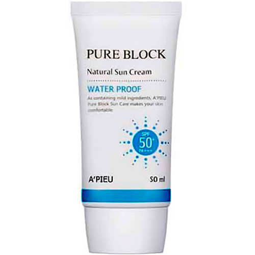 A'pieu Водостойкий солнцезащитный крем для лица Pure Block SPF 50+ PA+++
