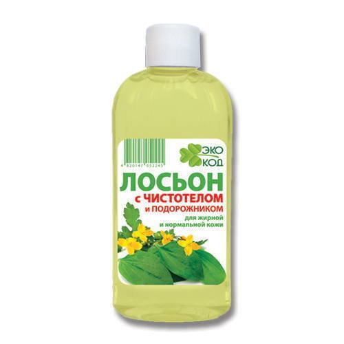 Аромат Лосьон для лица с чистотелом и подорожником Экокод