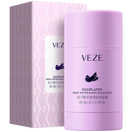 Asian Cosmetics Очищающая и освежающая маска-стик для лица с экстрактами Дрожжей и баклажана Veze