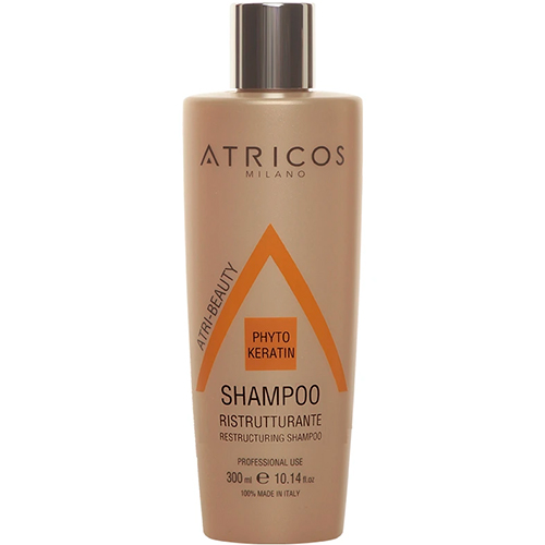 Atricos Восстанавливающий шампунь для поврежденных волос с фитокератином Atri-Beauty 