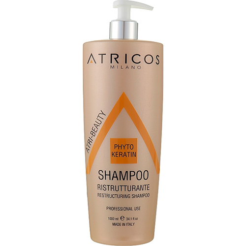 Atricos Восстанавливающий шампунь для поврежденных волос с фитокератином Atri-Beauty 1000 мл