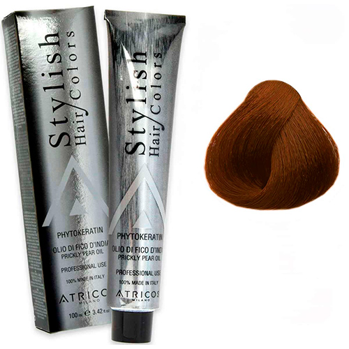 Atricos Стойкая краска для волос Stylish Hair Colors 6N темно-русявий