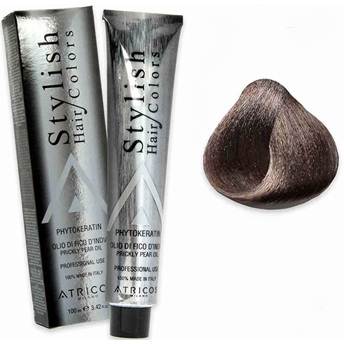 Atricos Стойкая краска для волос Stylish Hair Colors 6.1 темно-попелястий блонд
