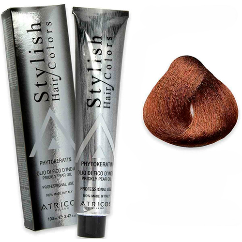 Atricos Стойкая краска для волос Stylish Hair Colors 6.4 темно-русявий мідний