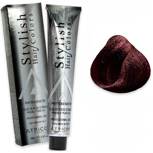 Atricos Стойкая краска для волос Stylish Hair Colors 5.5 світло-коричневий червоний