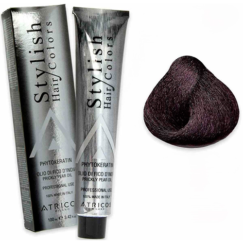 Atricos Стойкая краска для волос Stylish Hair Colors 4.7 фіолетово-каштановий