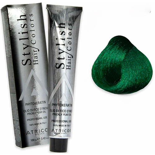 Atricos Стойкая краска для волос Stylish Hair Colors зелений