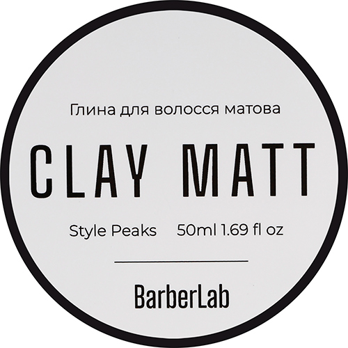 BarberLab Чоловіча глина для волосся з матовим ефектом