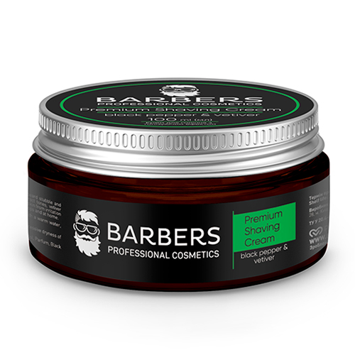 Barbers Крем для бритья с тонизирующим эффектом Black Pepper-Vetiver