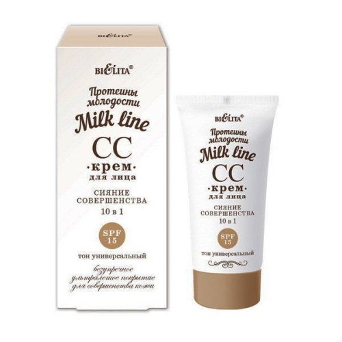 Белита - Витэкс СС-крем для лица "Сияние совершенства" 10в1 SPF 15 Milk Line