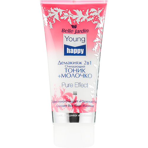 Belle Jardin Демакияж лица 2 в 1 очищающий тоник + молочко Young & Happy