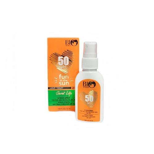 Bio World Крем-спрей для лица и декольте SPF50 Secret Life