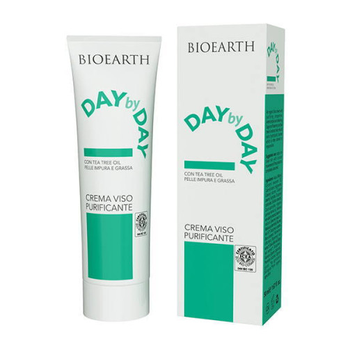 Bioearth Дневной очищающий крем для лица на основе чайного дерева Day by Day