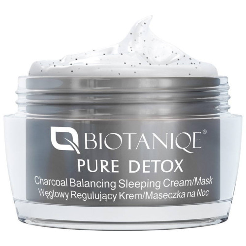 Biotaniqe Ночная сбалансированная крем-маска с активированным углем Pure Detox