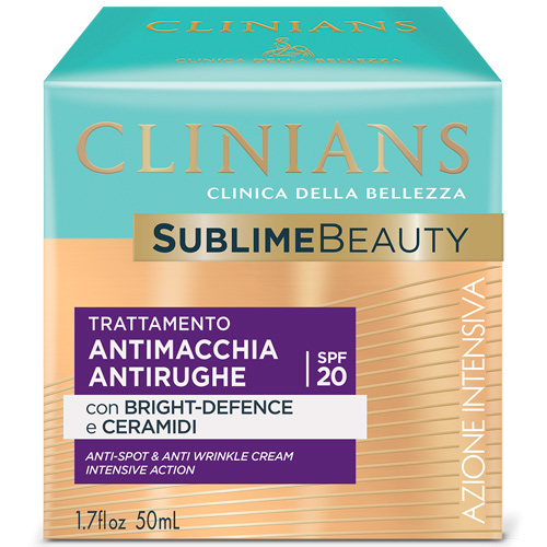 Clinians Защитный крем против пятен и морщин с керамидами SPF 20 Sublime Beauty