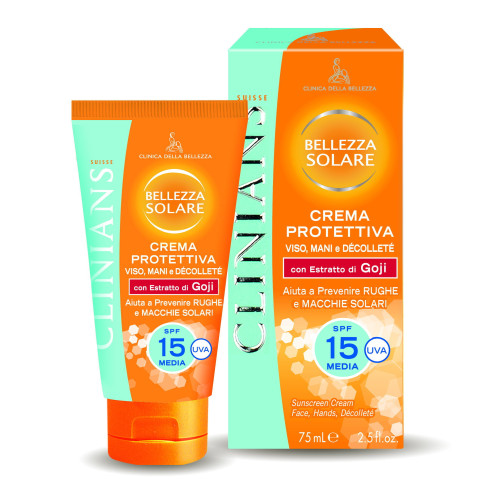Clinians Защитный крем для загара лица, рук и зоны декольте SPF 15 Sun