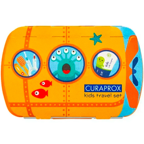 Curaprox Детский дорожный набор для ухода за зубами помаранчевий
