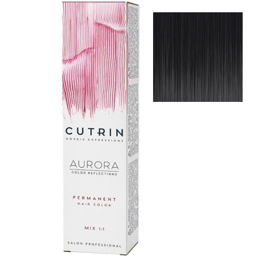 Cutrin Крем-краска для волос Aurora Permanent 1.0 Чорний