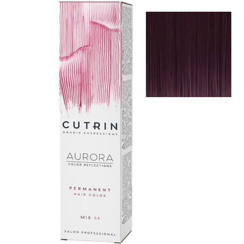 Cutrin Крем-краска для волос Aurora Permanent 3.56 Полярна ніч