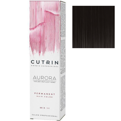 Cutrin Крем-краска для волос Aurora Permanent 4.7 Чорна кава