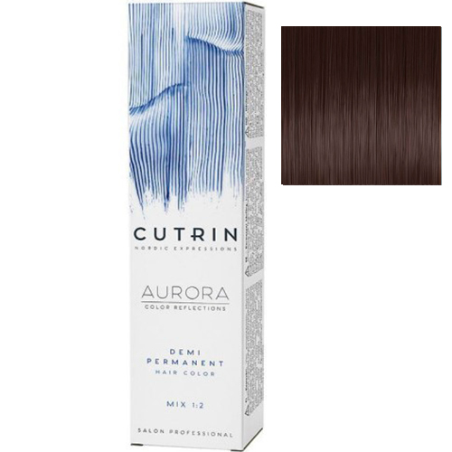 Cutrin Безаммиачная крем-краска для волос Aurora Demi 5.74 Шоколадне печиво